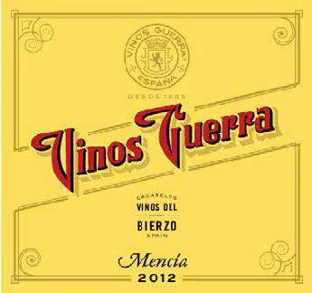 etiqueta antigua de vinos guerra mencia