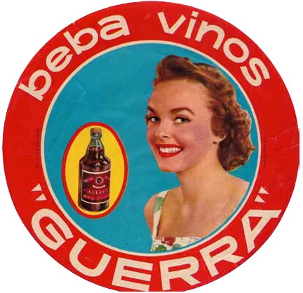 etiqueta antigua de vinos guerra