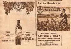 recorte antiguo de vinos guerra